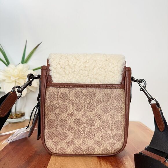 NWT Coach Lucas Crossbody Bag In Signature‎ Canvas - Picture 3 of 6